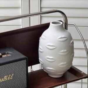 Lip Vase - Modern Abstract Decorative Ceramic Flower Centerpiece Vase